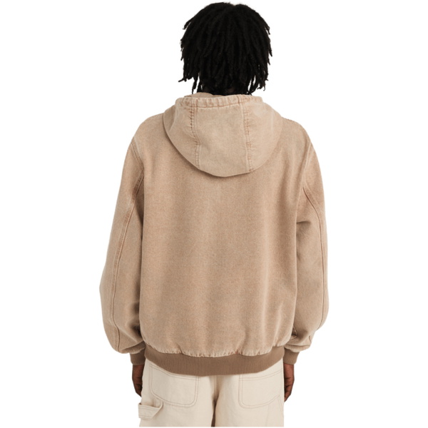2026 Element Hommes Dulcey Marée Basse Denim Hooded Veste ELYJK00300 - Beige Tint Wash